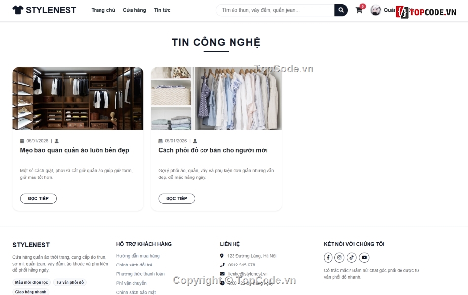 Website bán hàng,Web bán hàng,Website mua bán,bán quần áo